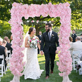 Set of 6 Artificial Silk Wisteria Hanging Flowers Strings Garlands for Home Decoration Wedding Party Garden Outdoor Items for Home,